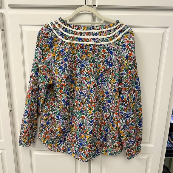 Talbots Buoyant Ditsy Popover Blouse SIZE-Large - Picture 3 of 7